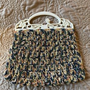 Vintage Rainbow Crochet Purse